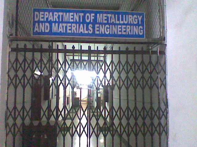 Metallurgy deptt was closed that day in April 2009 !